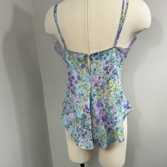 VS Blue Floral Bodysuit - Picture 2 of 14